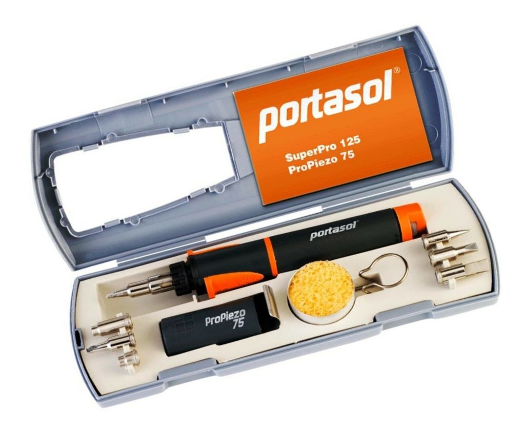 Portasol PP-1K Pro Piezo 75 Watts Butane Gas Soldering Kit